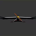 Colorful Space Model Aircraft With Blue Red Wings White Body And Propeller