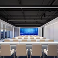 Modern Security Monitoring Room With Large Display Screen Control Consoles And Ergonomic Chairs