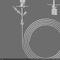 Essential Medical Devices Featuring Upright Knobbed Components And Transparent Hose Coil