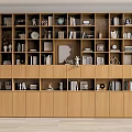 Bookcase Bookshelf Ornaments Book Decorative Cabinet 3d model