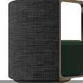 Velvet Green Accent Chair With Gold Frame And Pillow On Herringbone Wooden Floor