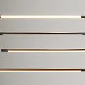 Modern Linear Pendant Lights With Sleek Metal Design And Illuminated Bars For Interior Spaces