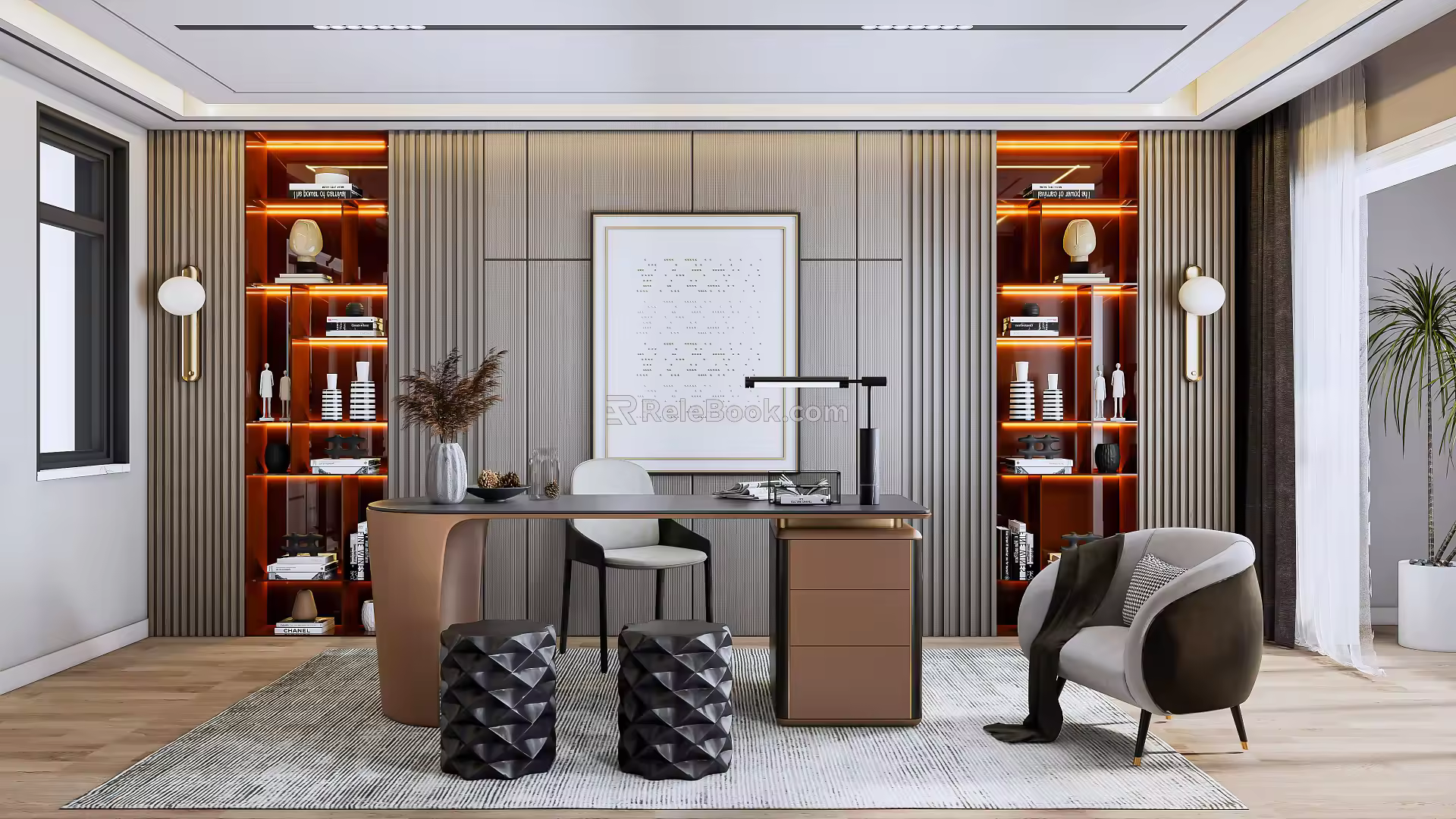 Modern study 3d model
