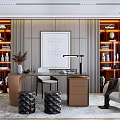 Modern study 3d model