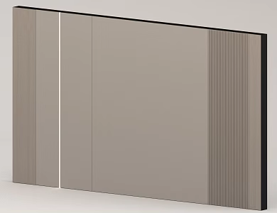 Wood board background wall bedroom background wall 3d model