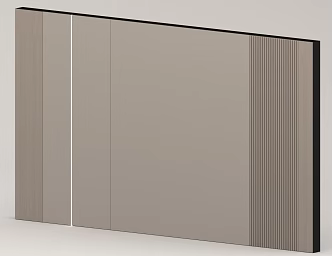 Wood board background wall bedroom background wall 3d model