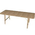 Wooden Dining Table With Modern Minimalist Design And Elegant Table Leg Structure 3d model