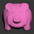 Cute Decorative Pink Piggy Bank for Saving Money with Glossy Surface