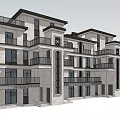 Modern Multi Unit Residential Building Exterior With Balconies And Large Windows