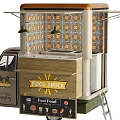 Modern Food Truck With Awning Glass Jars And Fresh Food Menu Board