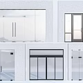 Various Modern Glass Door Designs With Transparent And Black Frame Styles