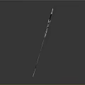 Elegant Fantasy Sword With Purple Blade And Silver Star Shaped Decorations