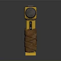 Yellow Hammer With Brown Leather Straps And Black Head Design