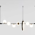 Modern Chandelier Lighting Designs Featuring Circular Bulbs And Geometric Metal Frames 3d model
