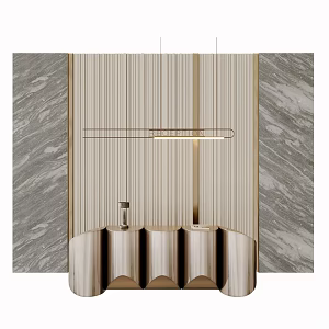 Office Front Desk Reception Desk Office Front Desk Solid Wood Front Desk Marble Front Desk Lamp 3d model