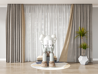 Modern Curtains 3d model