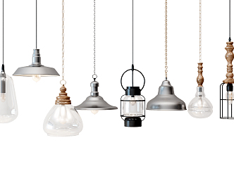 Industrial LOFT chandelier 3d model