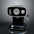 Black Espresso Machine With Control Panel Knob And Gauge For Home Use 3d model