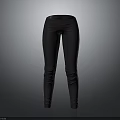 Comfortable Black High Waist Slim Fit Leggings With Stretch Fabric For Daily Wear