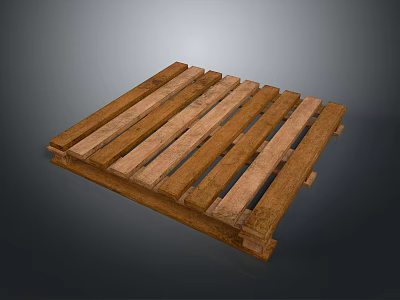 Sturdy Wooden Pallet For Home Storage With Durable Slats And Solid Construction 3d model