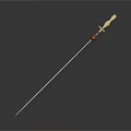 Elegant Vintage Decorative Sword With Wooden Handle And Polished Metal Blade