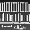 Roman Columns Various Styles with Decorative Capitals Bases and Carved Details