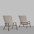 Modern Leisure Chair With Upholstered Seat Ergonomic Backrest And Sturdy Frame
