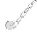 Metal Chain Decorative Ornament Set With Circular Base And Link Design