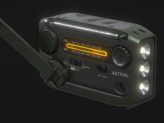 Modern radio gadget flashlight radar 3d model