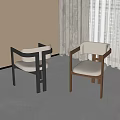 Modern Dining Chairs With Wooden Frame Upholstered Seat And Armrest Design