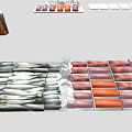 Assorted Food Packages With Various Colors And Different Shapes Neatly Arranged Display Collection