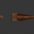 Wooden Harp And Small Plectrum As Daily Living Household Items