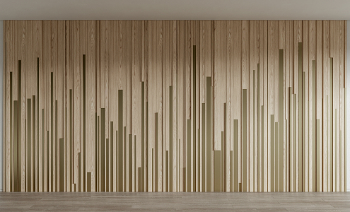 Modern background wall wood pattern background wall 3d model