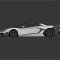 White Supercar With Black Accents Sleek Aerodynamic Design And Rear Spoiler