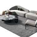 Modern sofa coffee table combination 3d model