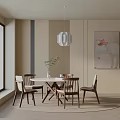 Modern table combination 3d model