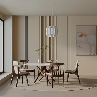 Modern table combination 3d model
