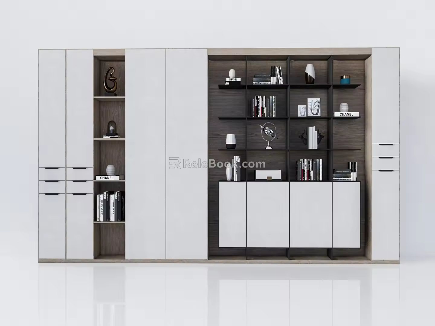 Modern Bookcase Bookshelf 3d model