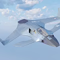 Silver Passenger Jet Flying In Clear Blue Sky 3d model