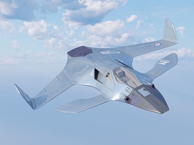 Modern Aircraft Science Fiction Aircraft 3d model