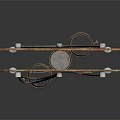 Industrial Style Decorative Utility Pole Furniture With Wooden Crossarms And Insulators