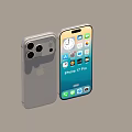 iPhone 17 Pro Smartphone With Triple Camera And Colorful App 3d model