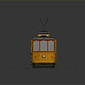 Modern tram streetcar tram system city tram 3d model