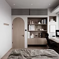 Modern Bedroom Interior Design With White Wardrobe Bed Wall Art And Neutral Tones
