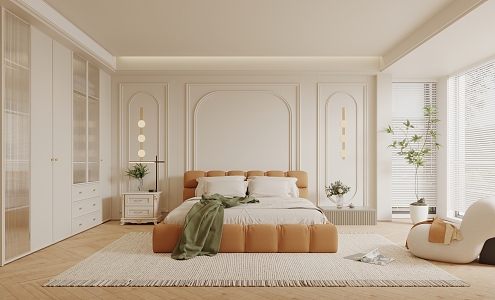 Cream Bedroom French Bedroom 3d model