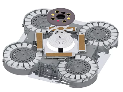 Home Entertainment Electronics System With Multiple Circular Speakers For Theater Use 3d model