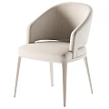 Modern Accent Chair With Curved Armrest And Gray Upholstered Fabric Seat