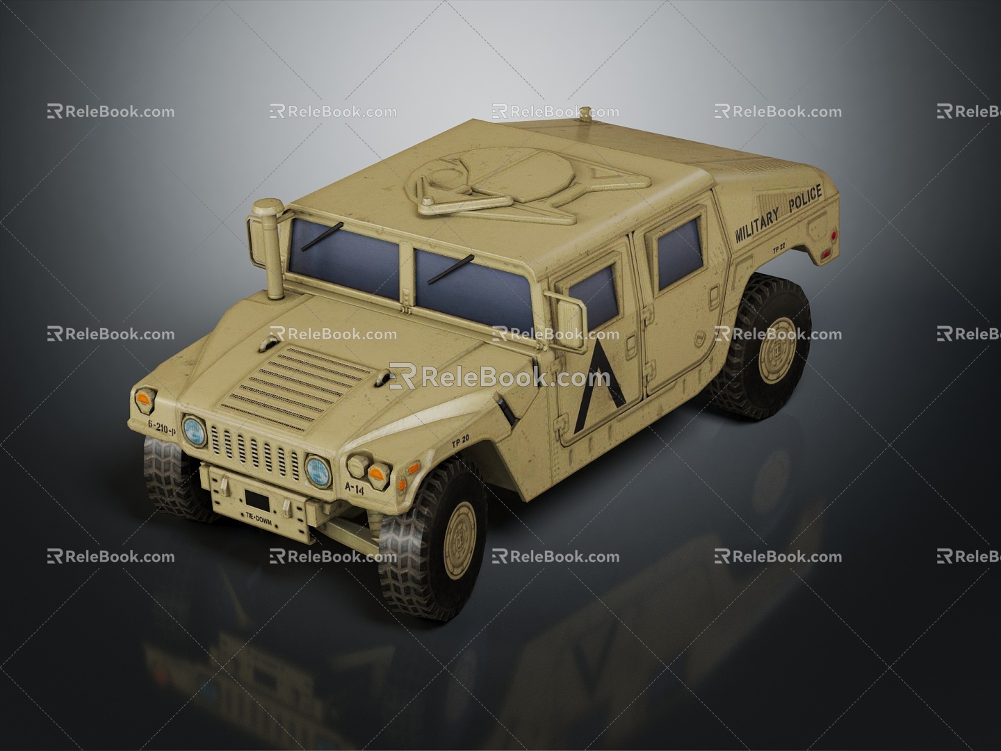 Hyundai Military Vehicle Hummer Pickup Off-Road Vehicle model