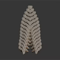 Light Gray Pinecone Shaped Household Item With Layered Leaf Decorative Structure