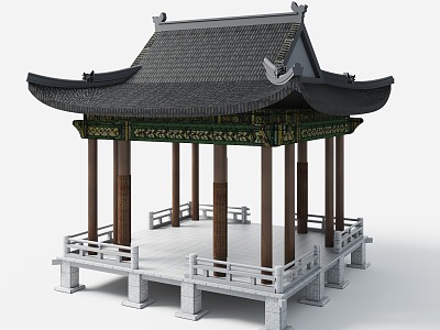 Xe Peak Stage Chinese Pavilion Chinese Pavilion Ancient Pavilion Landscape Pavilion 3d model